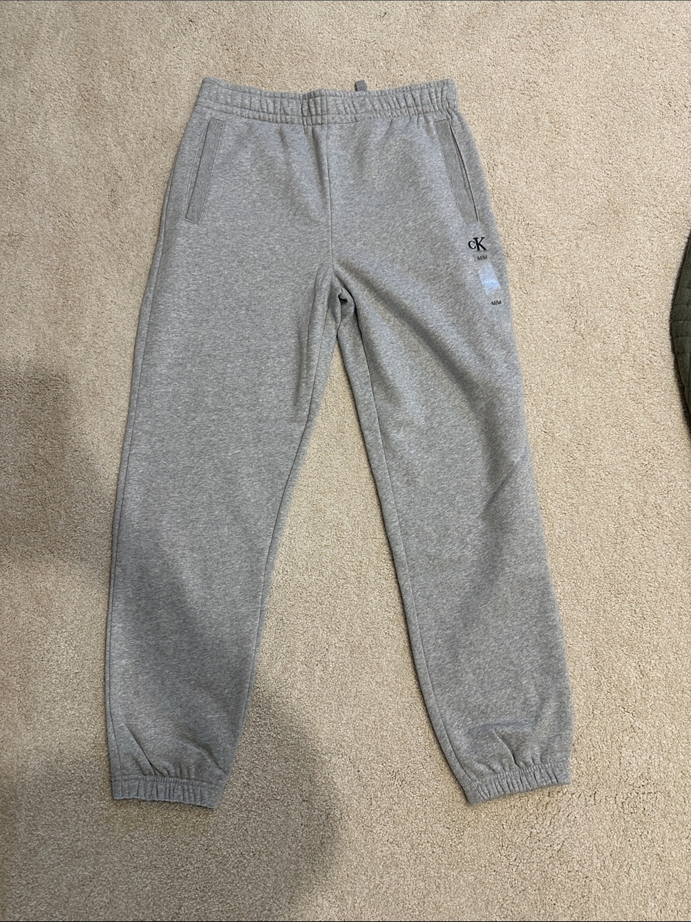 Calvin Klein Kids Heather Gray Elastic Cuff Joggers